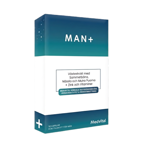 Man+ För män · testosteron | Medvital